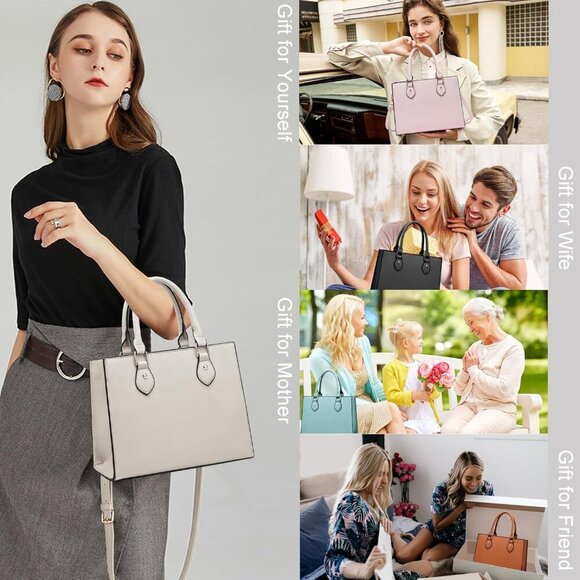 Crossbody Purses and Handbags for Women PU Leather Tote Top Handle Satchel Shoul - Picture 8 of 8